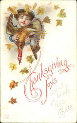 Thanksgiving Joys Children Postcard Postcard