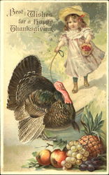 Best Wishes For A Happy Thanksgiving Children Postcard Postcard