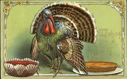 Wishing You A Happy Thanksgiving Postcard