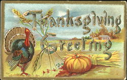 Thanksgiving Greeting Turkeys Postcard Postcard