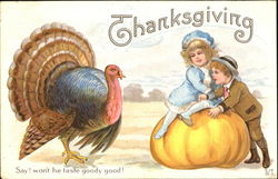 Thanksgiving Children Postcard Postcard