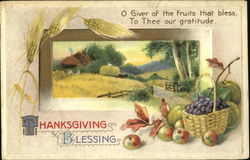 Thanksgiving Blessings Postcard Postcard