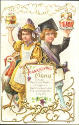 Thanksgiving Menu Children Postcard Postcard