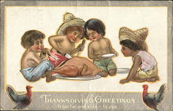 Thanksgiving Greetings From Far And Wide To You Postcard