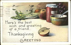 Thanksgiving Greeting Postcard Postcard