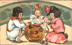 Thanksgiving Greetings Children Postcard Postcard