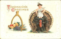 Thanksgiving Greetings Postcard