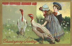 Thanksgiving Greetings Children Postcard Postcard