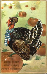 Thanksgiving Day Turkeys Postcard Postcard