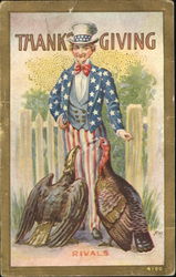 Thanksgiving Patriotic Postcard Postcard