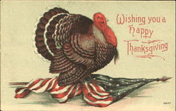 Wishing You A Happy Thanksgiving Postcard