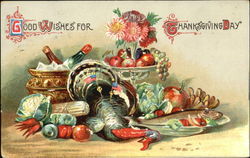 Good Wishes For Thanksgiving Day Postcard