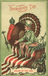 Thanksgiving Day Ruler Of The Day Patriotic Postcard Postcard