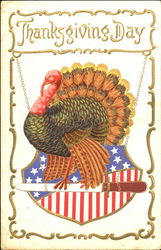 Thanksgiving Day Patriotic Postcard Postcard