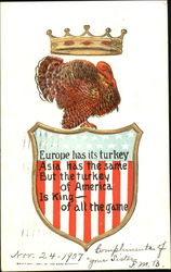 Patriotic Turkey Postcard Postcard