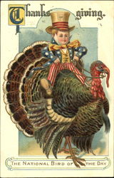 Thanksgiving Patriotic Postcard Postcard