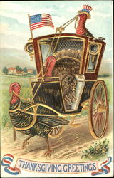 Thanksgiving Day Greetings Patriotic Postcard Postcard