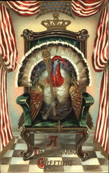 Thanksgiving Greeting Patriotic Postcard Postcard