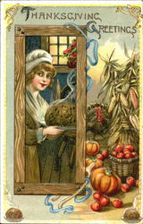 Thanksgiving Greetings Postcard