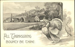 All Thanksgiving Bounty Be Thine Turkeys Postcard Postcard