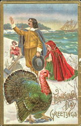 Thanksgiving Day Greetings Postcard