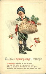 Cordial Thanksgiving Greetings Postcard