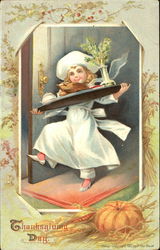 Thanksgiving Day Children Postcard Postcard