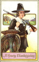 A Hearty Thanksgiving Postcard