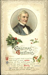 Ralph Waldo Emerson - Christmas Greetings Poems & Poets Postcard Postcard