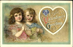 St. Valentine's Greeting Children Postcard Postcard