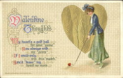 Valentine Thoughts Women Postcard Postcard