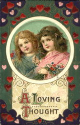 A Loving Thought Hearts Postcard Postcard