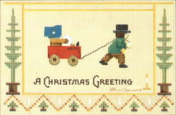 A Christmas Greeting Postcard