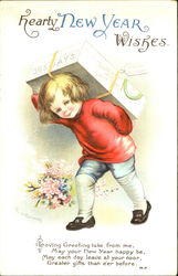 Hearty New Year Wishes Postcard