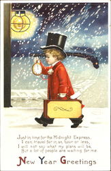 New Year Greetings Postcard