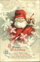 A Merry Christmas Santa Claus Postcard Postcard