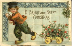 A Bright And Happy Christmas Children Postcard Postcard