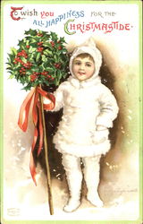 To Wish You All Happiness For The Christmastide Postcard