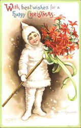 With Best Wishes For A Happy Christmas Postcard