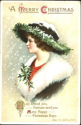 A Merry Christmas Children Postcard Postcard