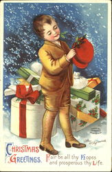 Christmas Greetings Postcard