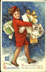 A Joyous Christmas Children Postcard Postcard