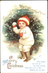 A Merry Christmas Children Postcard Postcard