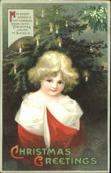 Christmas Greetings Children Postcard Postcard