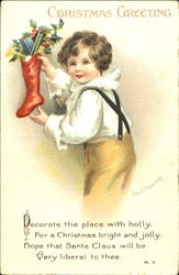 Christmas Greeting Children Postcard Postcard