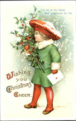 Wishing You Christmas Cheer Children Postcard Postcard