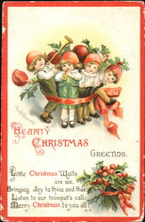 Hearty Christmas Greeting Postcard