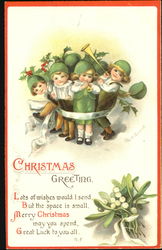 Christmas Greeting Children Postcard Postcard