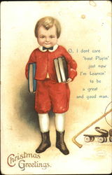 Christmas Greetings Children Postcard Postcard