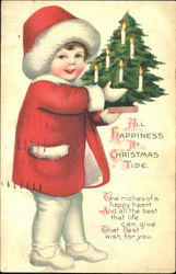 All Happiness At Christmas Tide Postcard